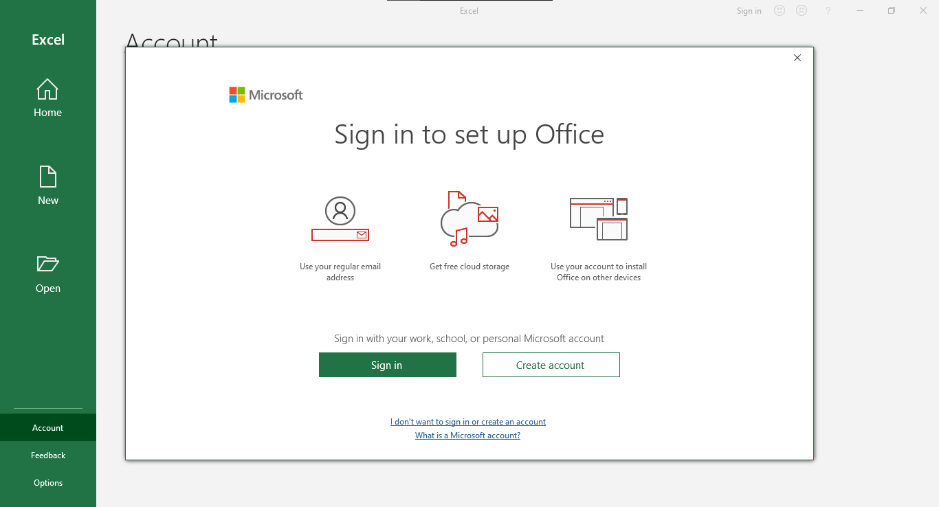 2 - Sign in to your Microsoft account or create a new one.
