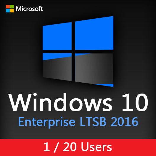 Windows 10 Enterprise LTSB 2016 - 1 / 20 Users