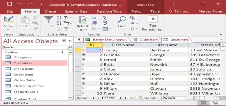 Microsoft Access 2016 features