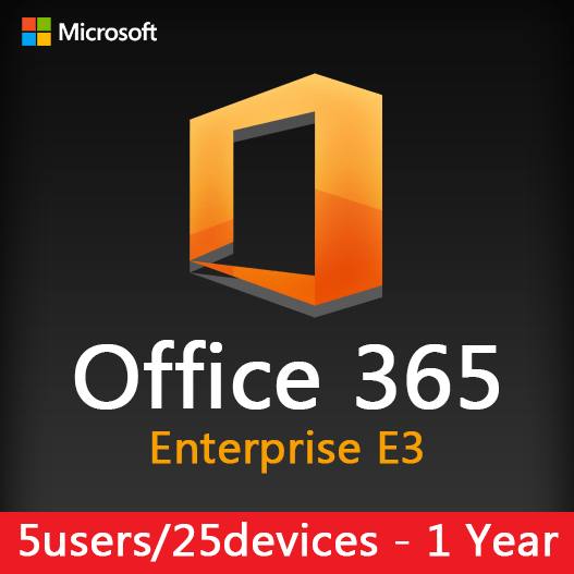 Microsoft Office 365 Enterprise E3 (5 user - 25 device) 1 year