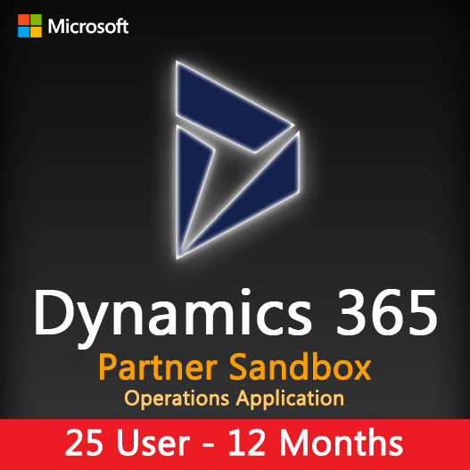 Dynamics 365 Partner Sandbox – Operations Application (25 Users) 1 year Subscription