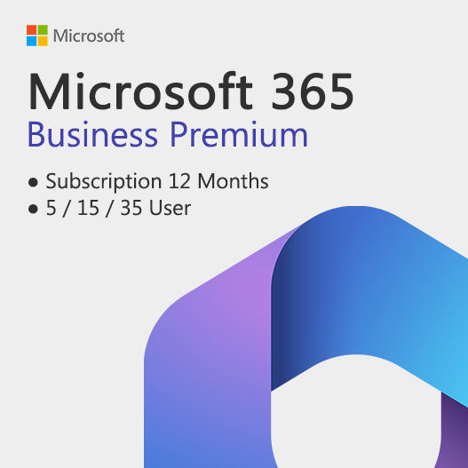 Microsoft 365 Business Premium Subscription License Key for 5-15-35 users
