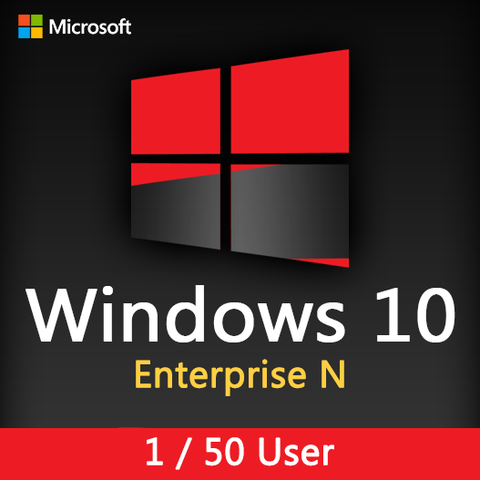 Windows 10 Enterprise N License Key - 1 & 50 user