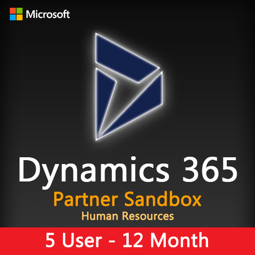 Dynamics 365 Partner Sandbox Human Resources 12 Month Subscription at Wholesale Price - 5 User