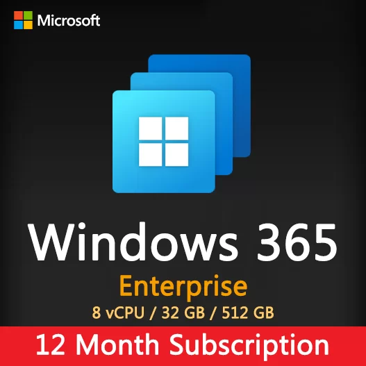 Windows 365 Enterprise 8 vCPU, 32 GB, 512 GB - 12 Month Subscription at Wholesale Price