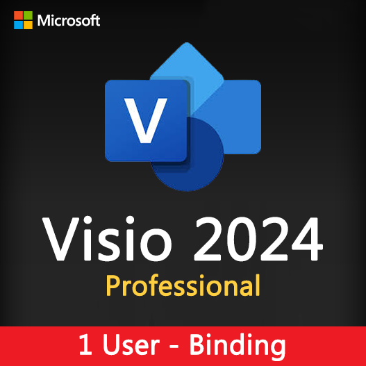 Visio 2024 Professional License Key for 1 user - Binding key