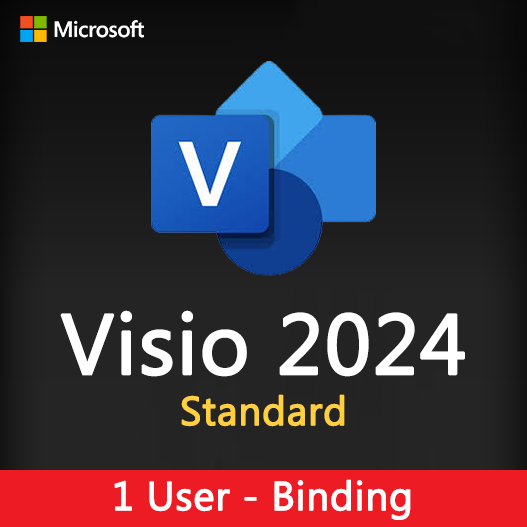 Visio 2024 Standard License Key for 1 user - Binding key