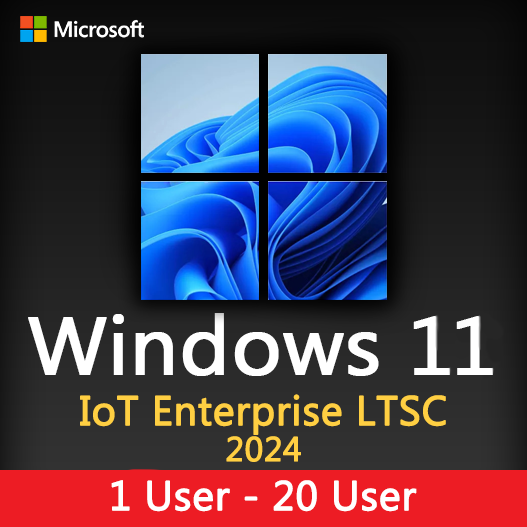 Windows 11 IoT Enterprise LTSC 2024 Activation License key for 1 User or 20 User