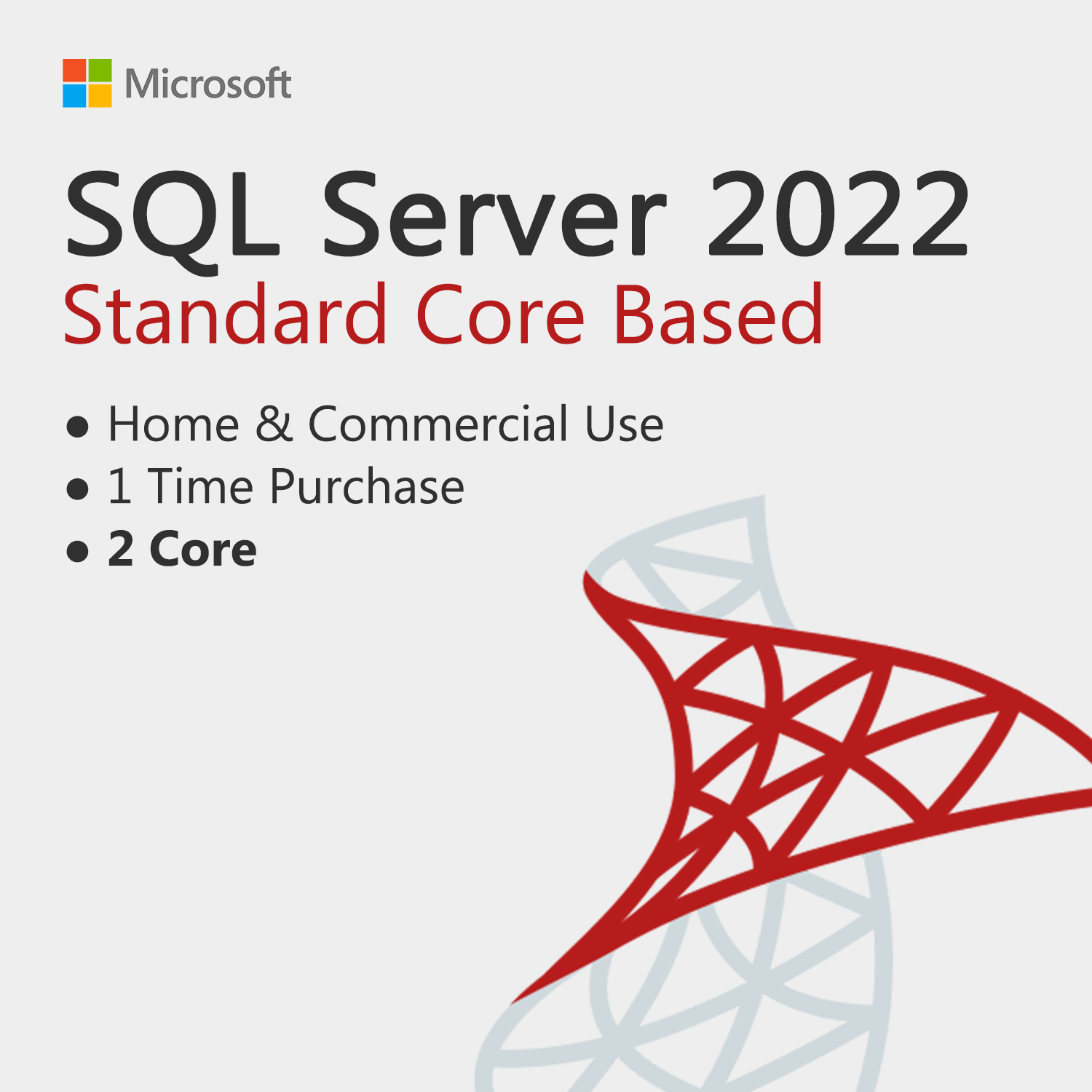 SQL Server 2022 Standard 2 Core License perpetual