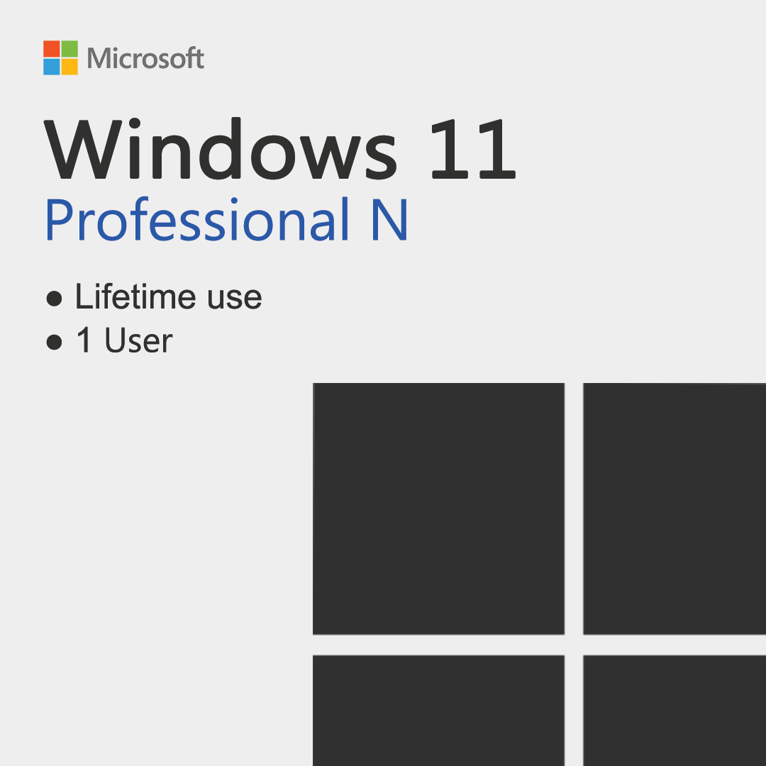 Windows 11 Professional N License key for 1 user