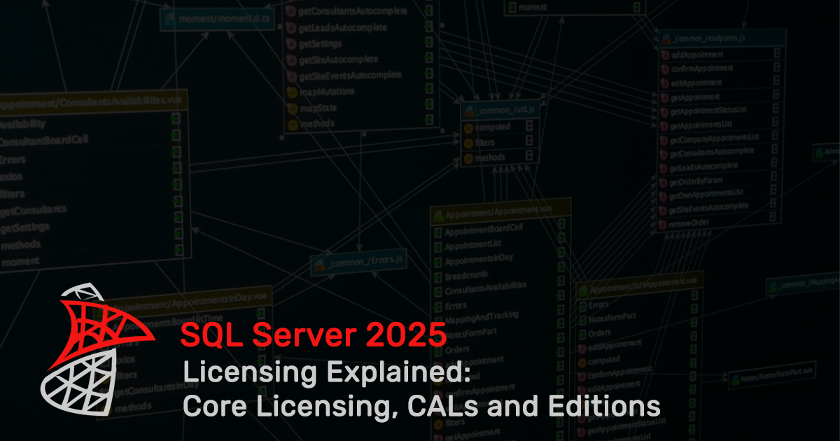 SQL Server 2025 licensing guide comparing core licensing, CALs and editions